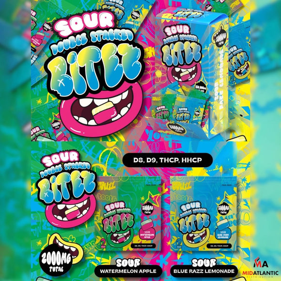 Bites Double Stacked 2,000mg Gummies (2 x 1000mg Gummies Per Pack)
