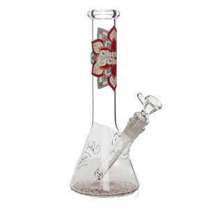 Cheech & Chong Glass 10" Tall  Glow In The Dark Water Pipe
