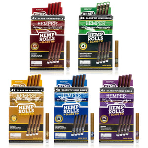 Hemper - Hemp Mini Rolls with Glass Tips (4pk)