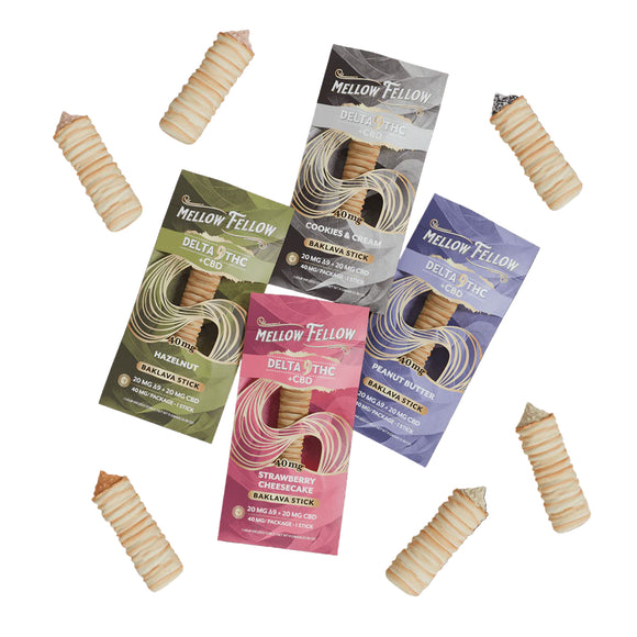 Mellow Fellow THC + CBD Baklava Sticks