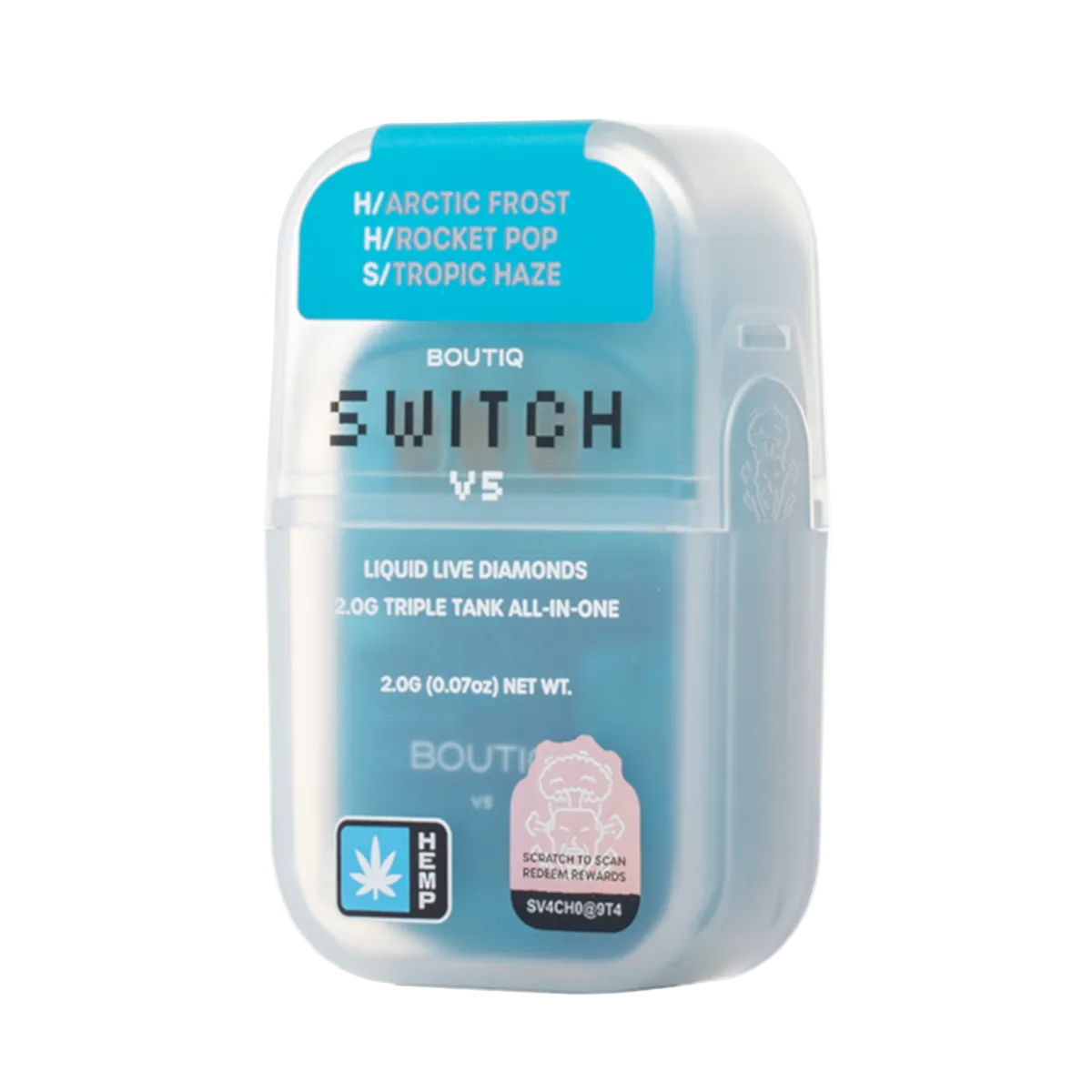 BOUTIQ Switch V5 3-in-1 THCA Liquid Diamond 2g Disposable  Natural Aid  Distributors