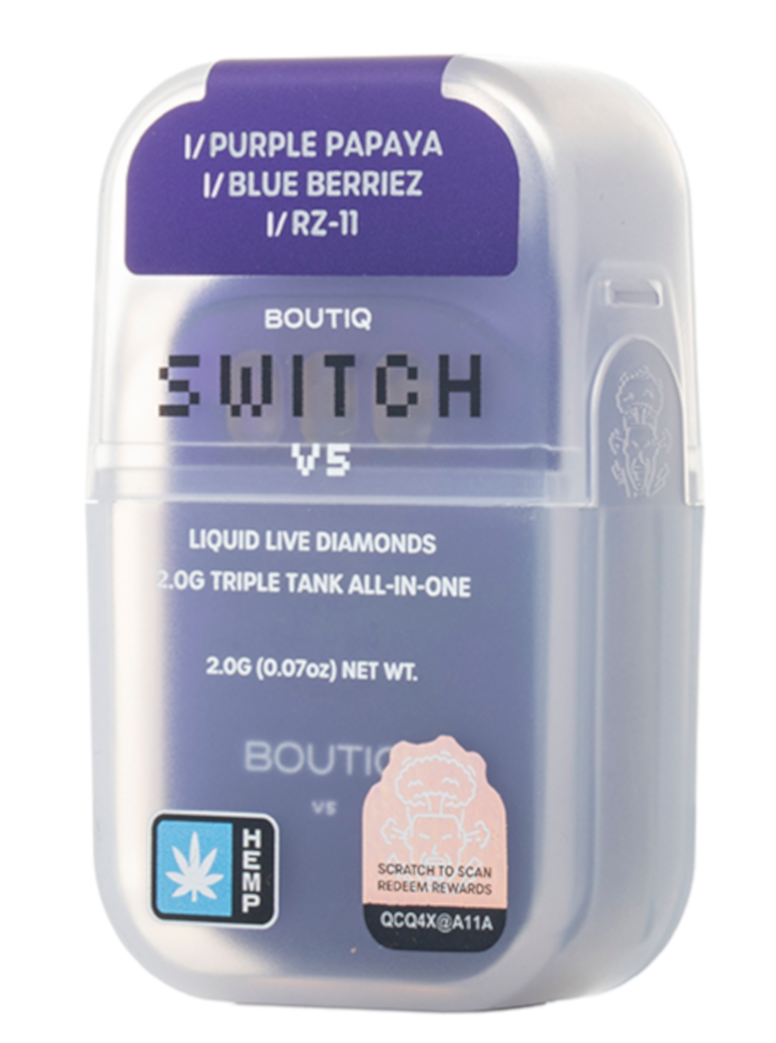 BOUTIQ Switch V5 3-in-1 THCA Liquid Diamond 2g Disposable  Natural Aid  Distributors