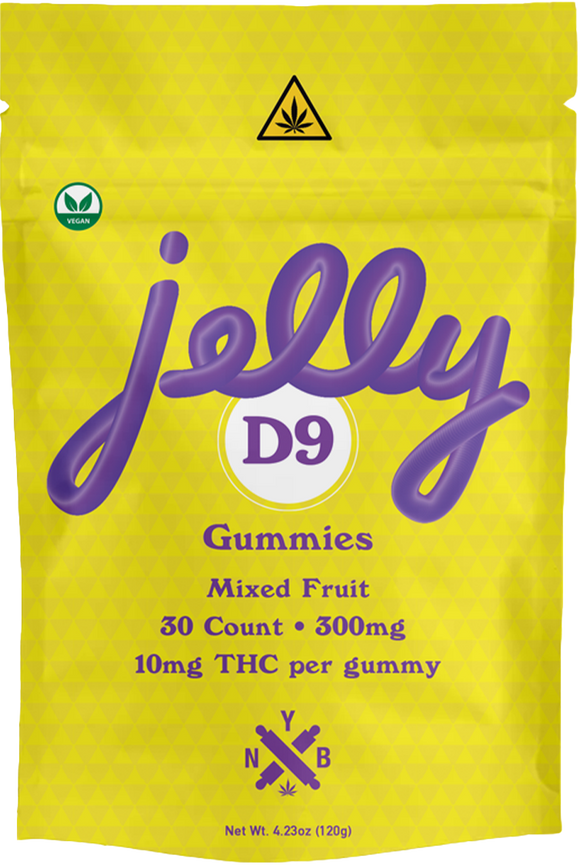 Jelly D9 THC Gummies | Yellow Bag