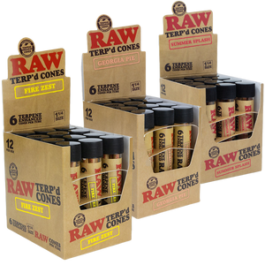 RAW TERP'd Terp Infused Pre-Rolled Cones | 1 1/4 | 6pc